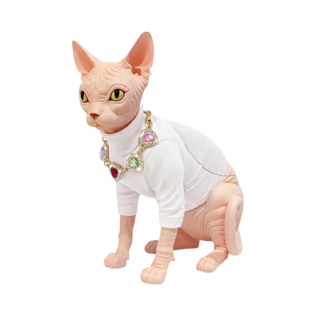 JW PEI Sadie Gem Necklace Cat Clutch White - HypeFly India View 1
