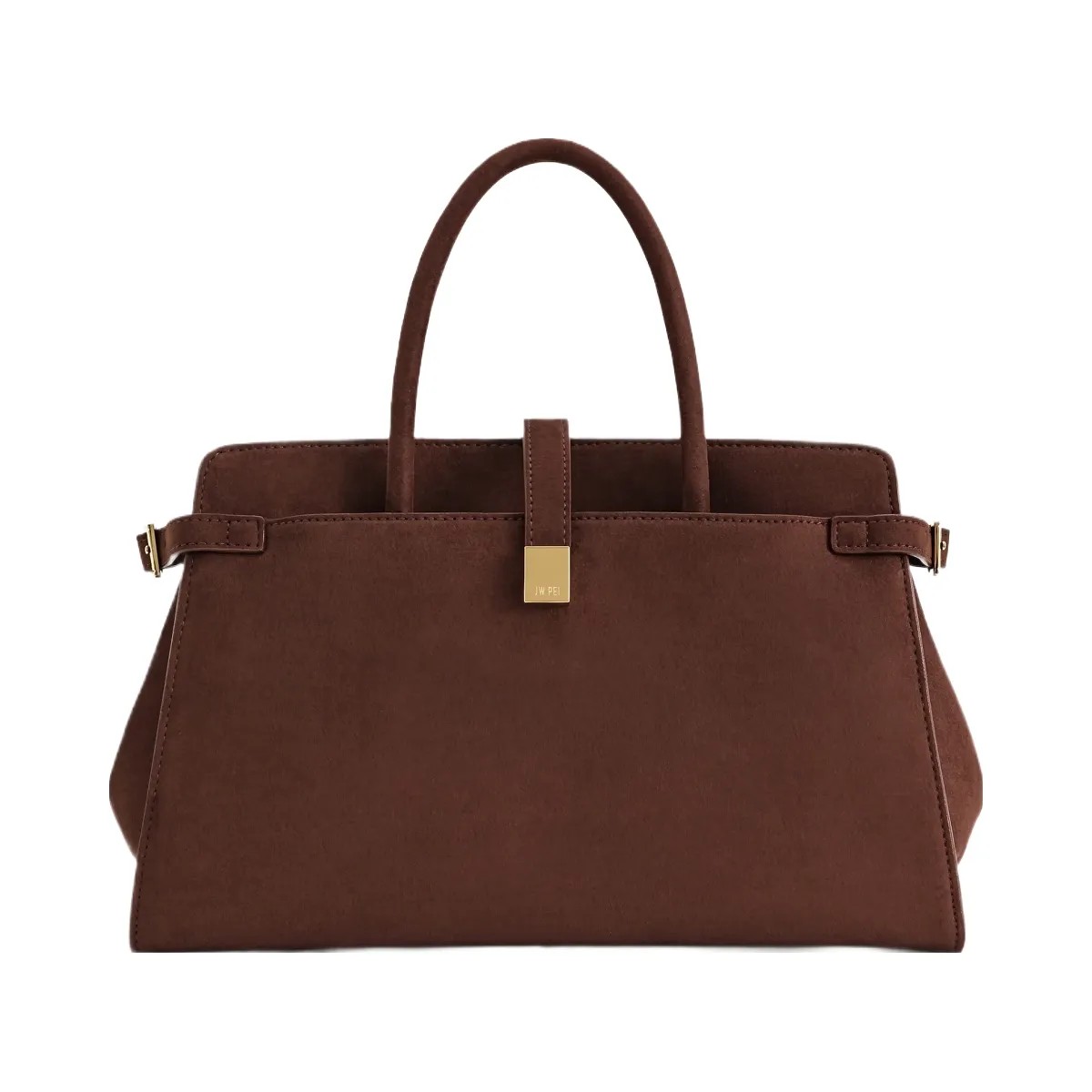 JW PEI Saige Faux Suede Tote Bag Brown - HypeFly India View 1