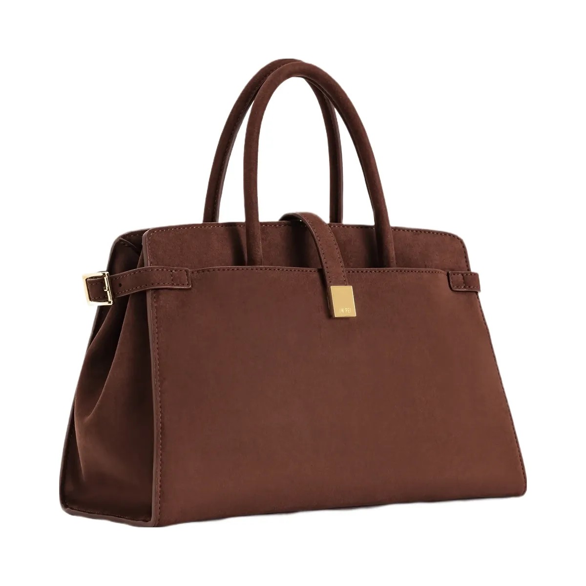 JW PEI Saige Faux Suede Tote Bag Brown - HypeFly India View 2