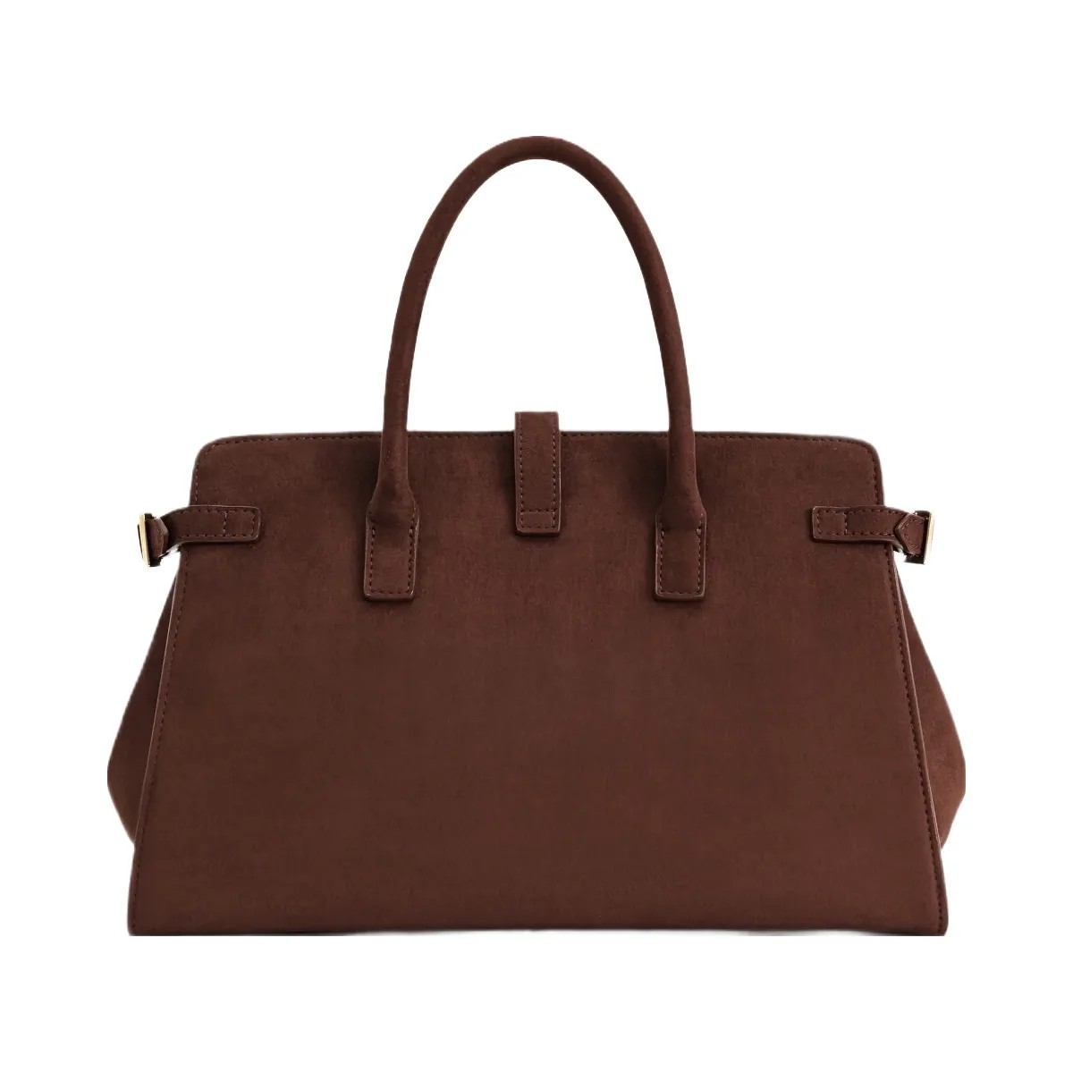JW PEI Saige Faux Suede Tote Bag Brown - HypeFly India View 3