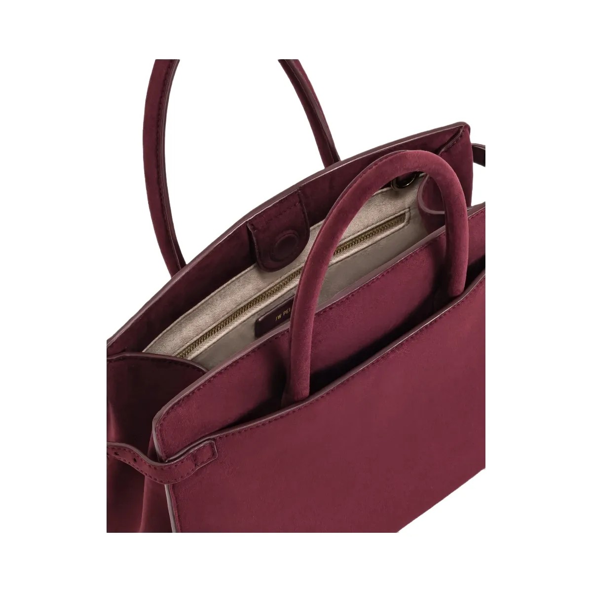 JW PEI Saige Faux Suede Tote Bag Burgundy - HypeFly India View 4