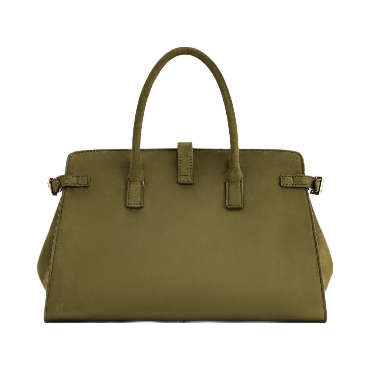 JW PEI Saige Faux Suede Tote Bag Olive Green - HypeFly India View 3