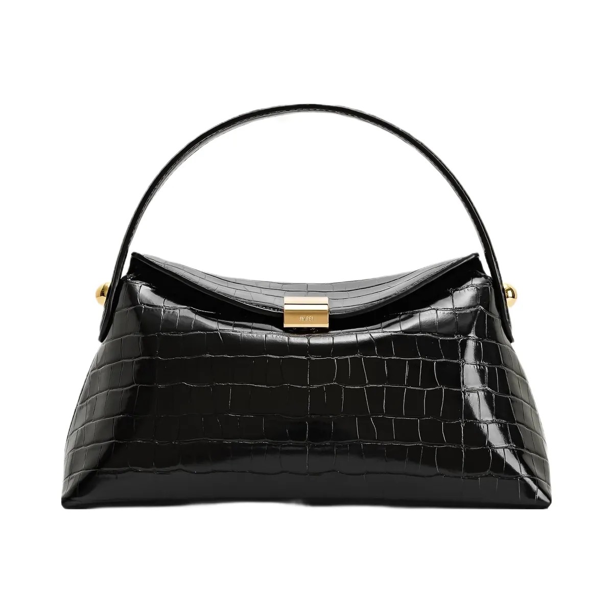 JW PEI Talia Top Handle Bag Black Croc - HypeFly India View 1