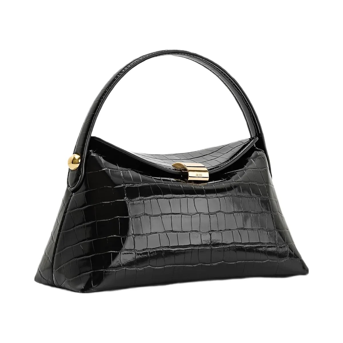 JW PEI Talia Top Handle Bag Black Croc - HypeFly India View 3