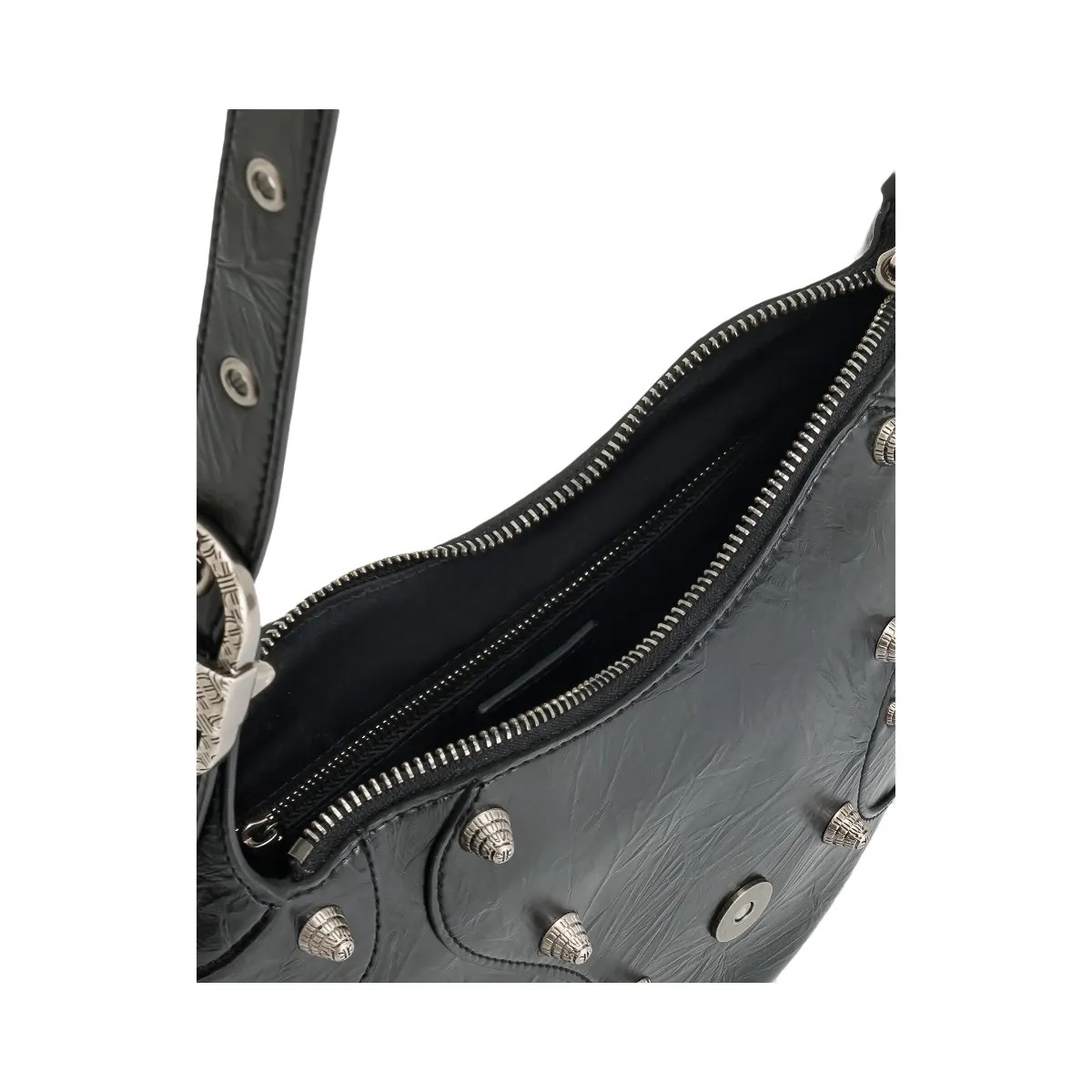 JW PEI Tessa Crushed Shoulder Bag Black - HypeFly India View 5