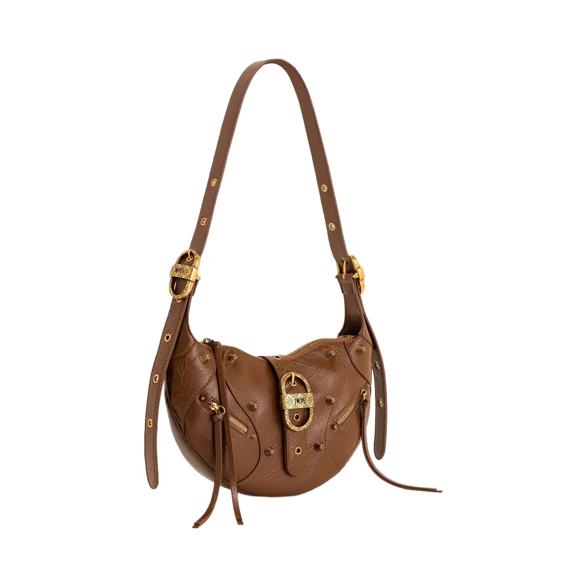 JW PEI Tessa Crushed Shoulder Bag Brown - HypeFly India View 2
