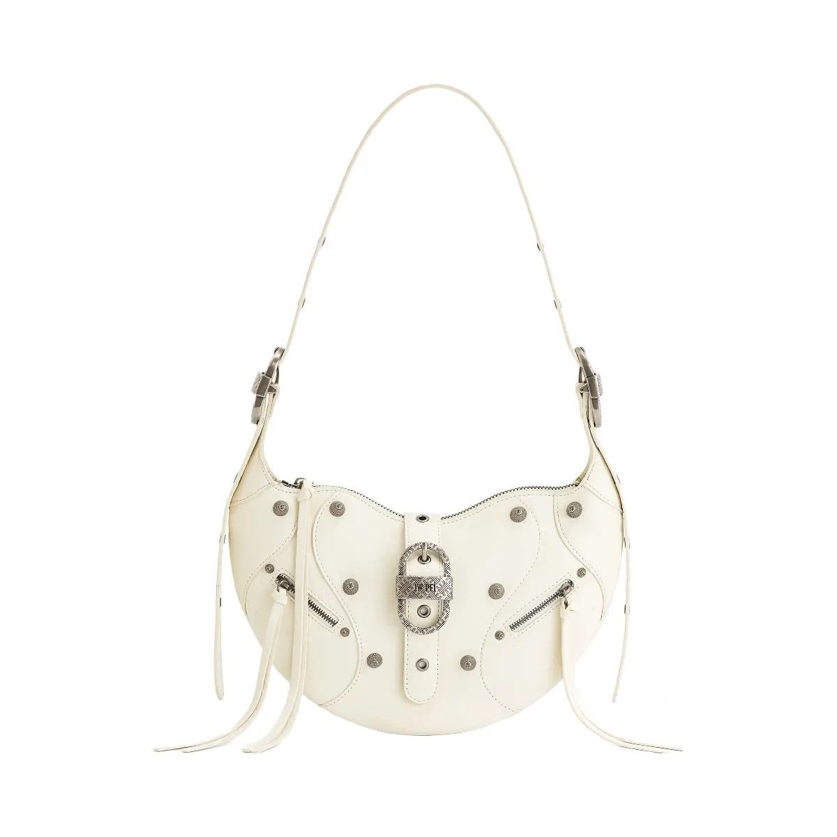 JW PEI Tessa Crushed Shoulder Bag White - HypeFly India View 1