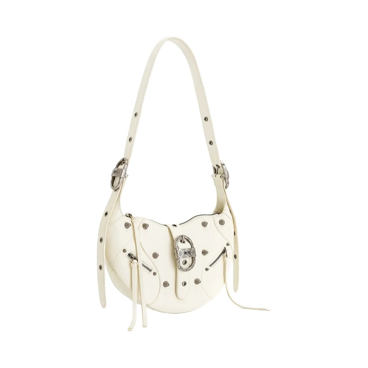 JW PEI Tessa Crushed Shoulder Bag White - HypeFly India View 3