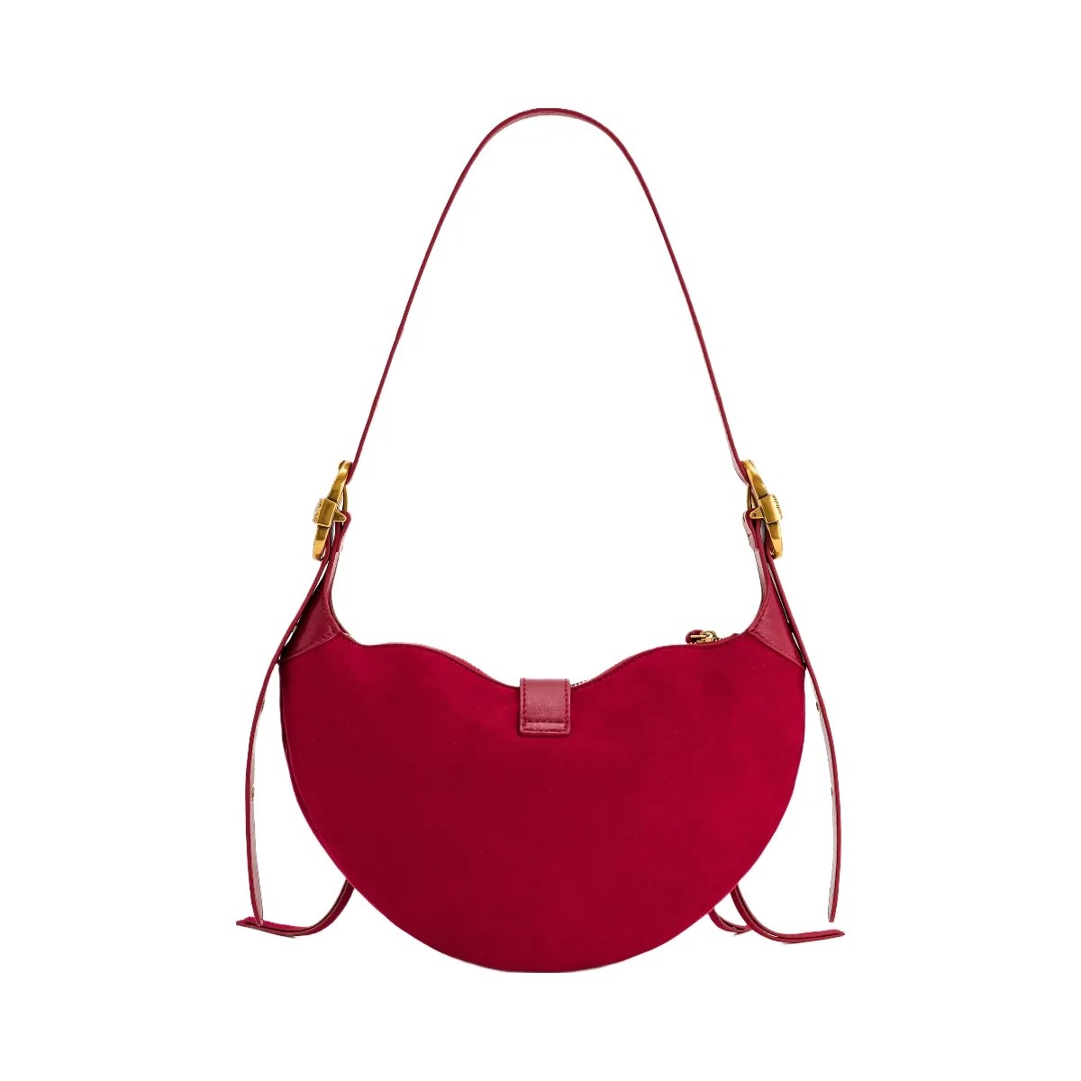 JW PEI Tessa Suede Shoulder Bag Deep Magenta - HypeFly India View 3