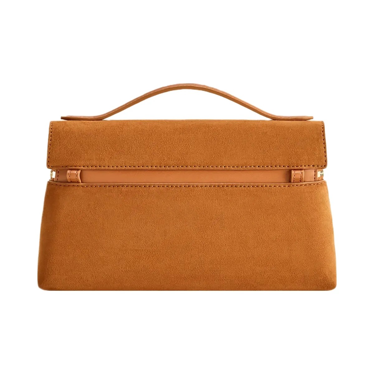 JW PEI Thea Faux Suede Top Handle Bag Camel - HypeFly India View 3