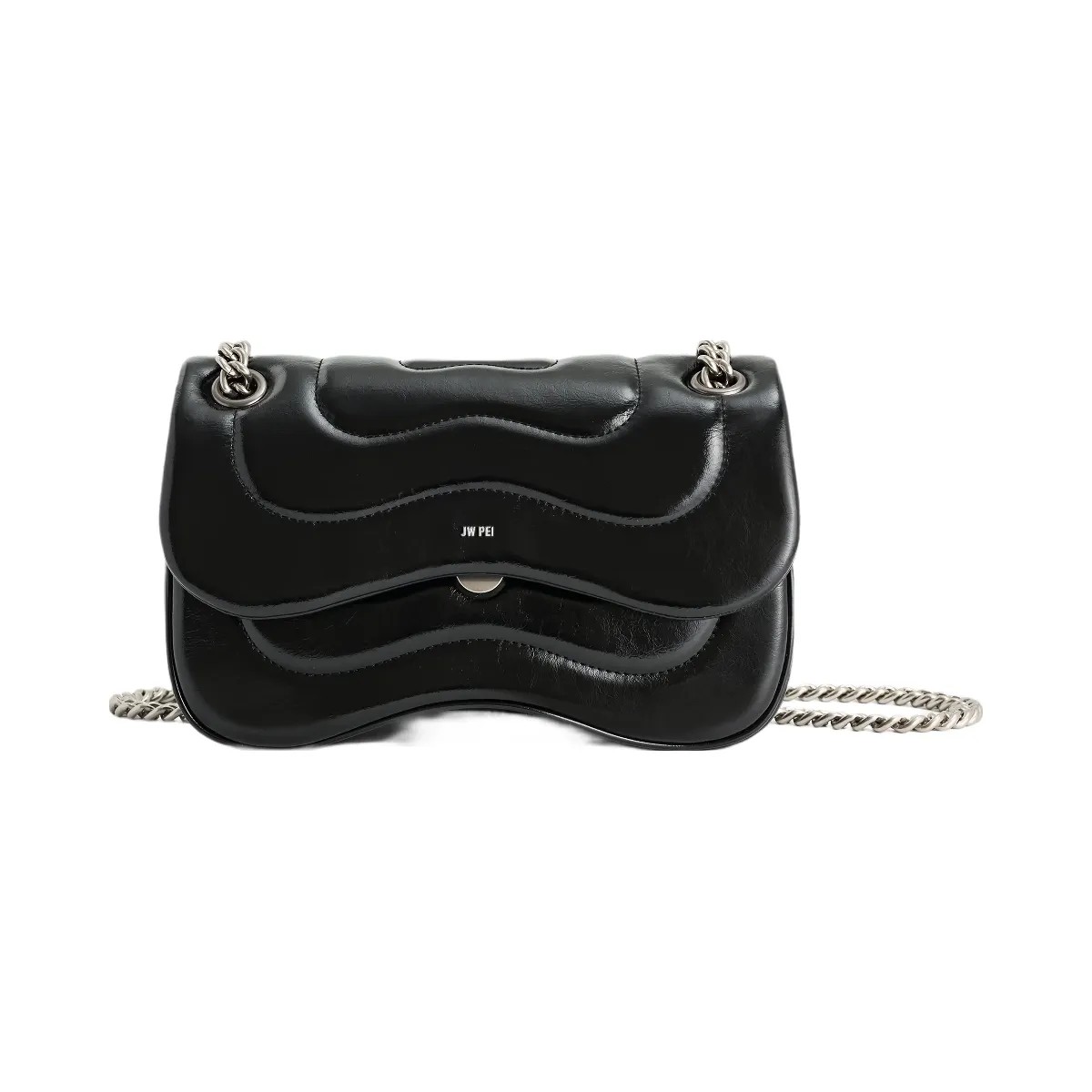 JW PEI Tina Quilted Chain Crossbody Black - HypeFly India View 1