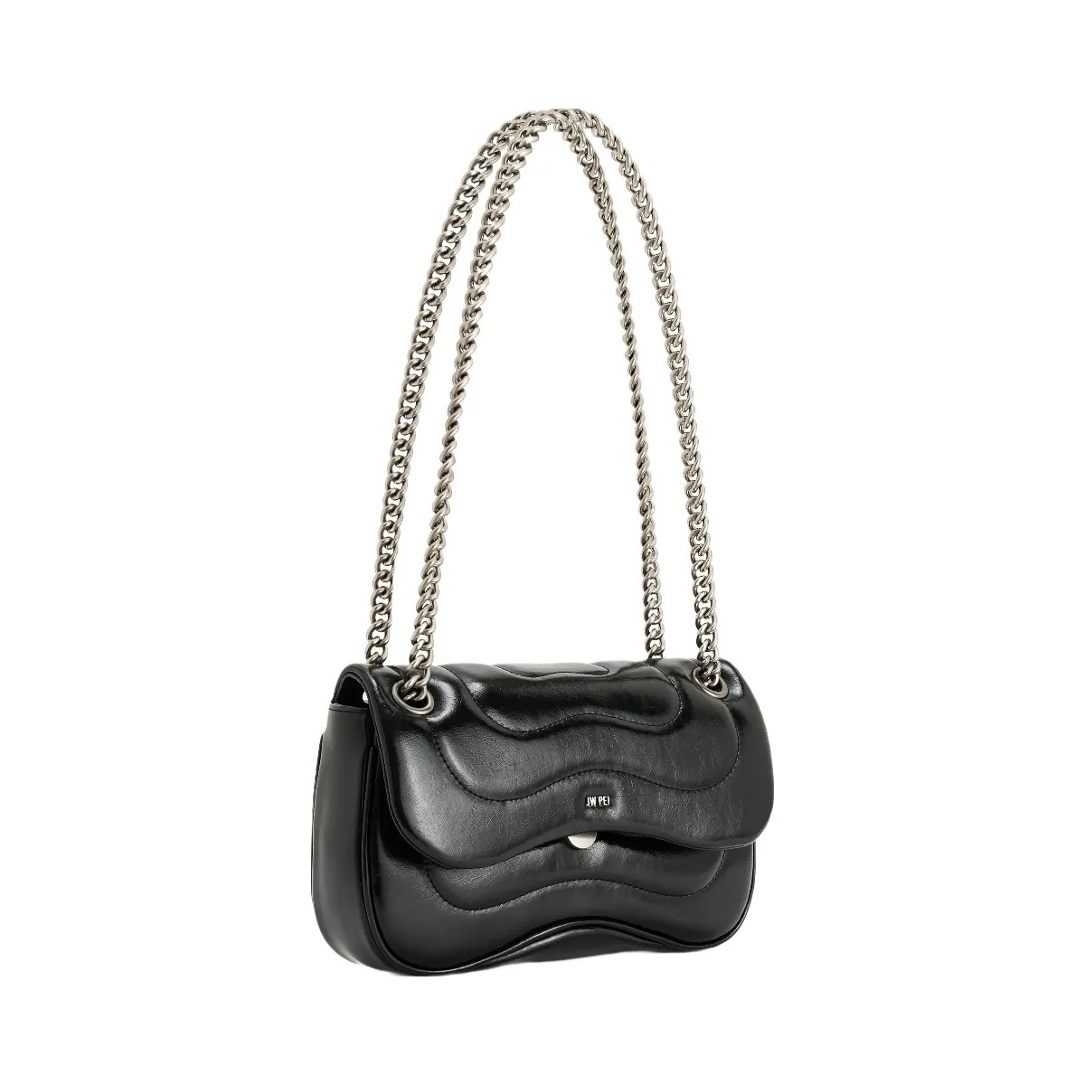 JW PEI Tina Quilted Chain Crossbody Black - HypeFly India View 2