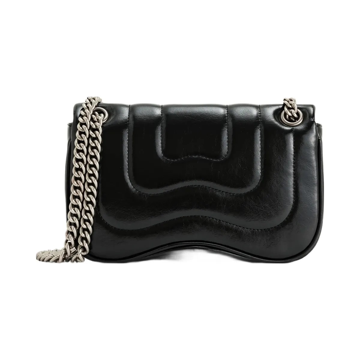JW PEI Tina Quilted Chain Crossbody Black - HypeFly India View 3