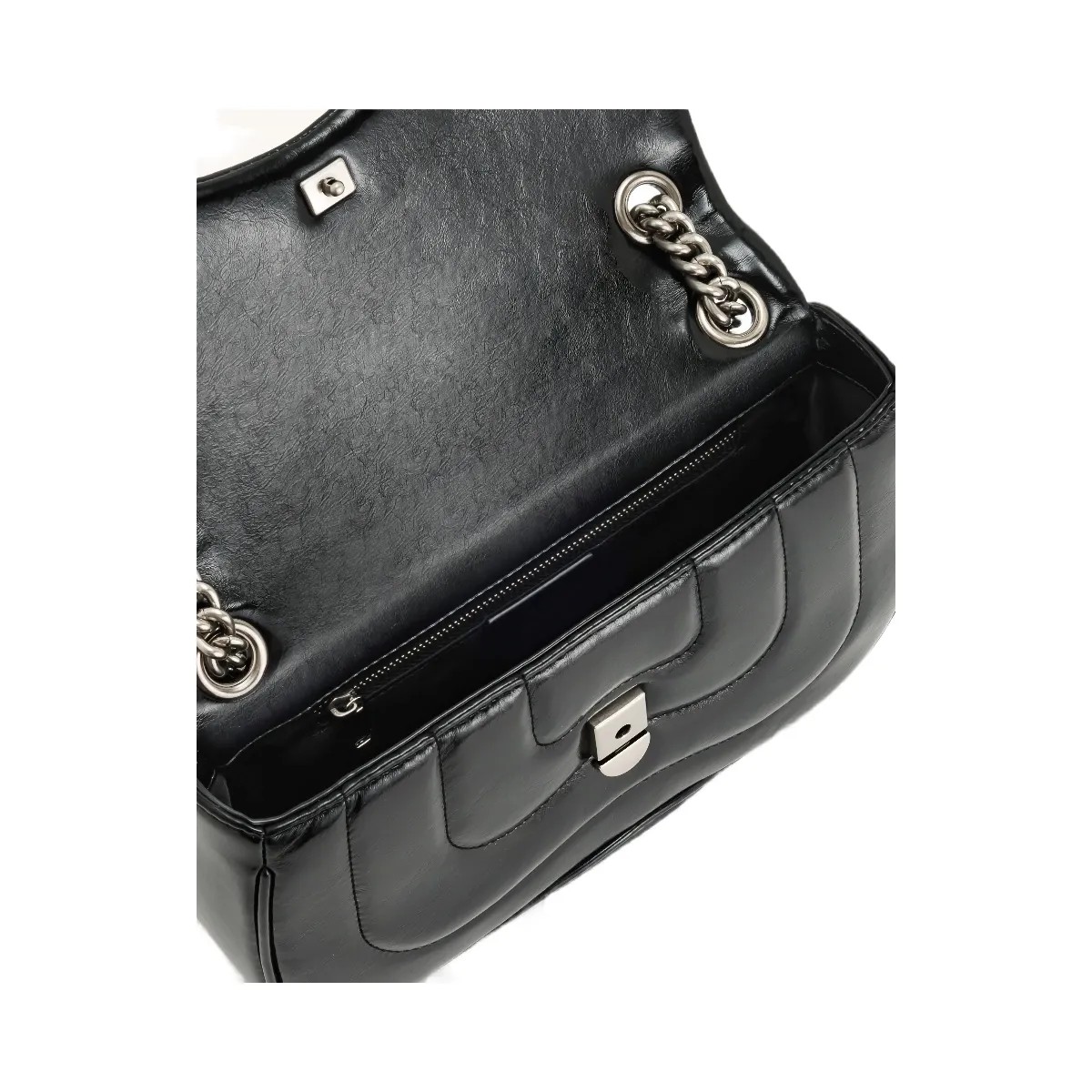 JW PEI Tina Quilted Chain Crossbody Black - HypeFly India View 4