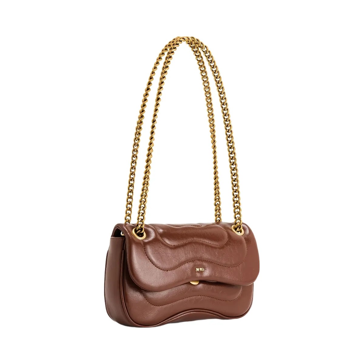 JW PEI Tina Quilted Chain Crossbody Brown - HypeFly India View 2