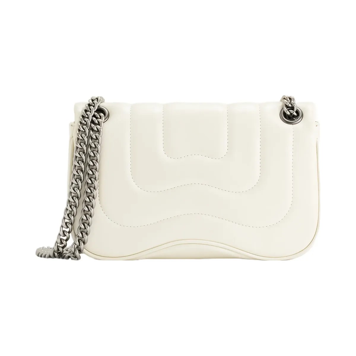 JW PEI Tina Quilted Chain Crossbody Ivory - HypeFly India View 3