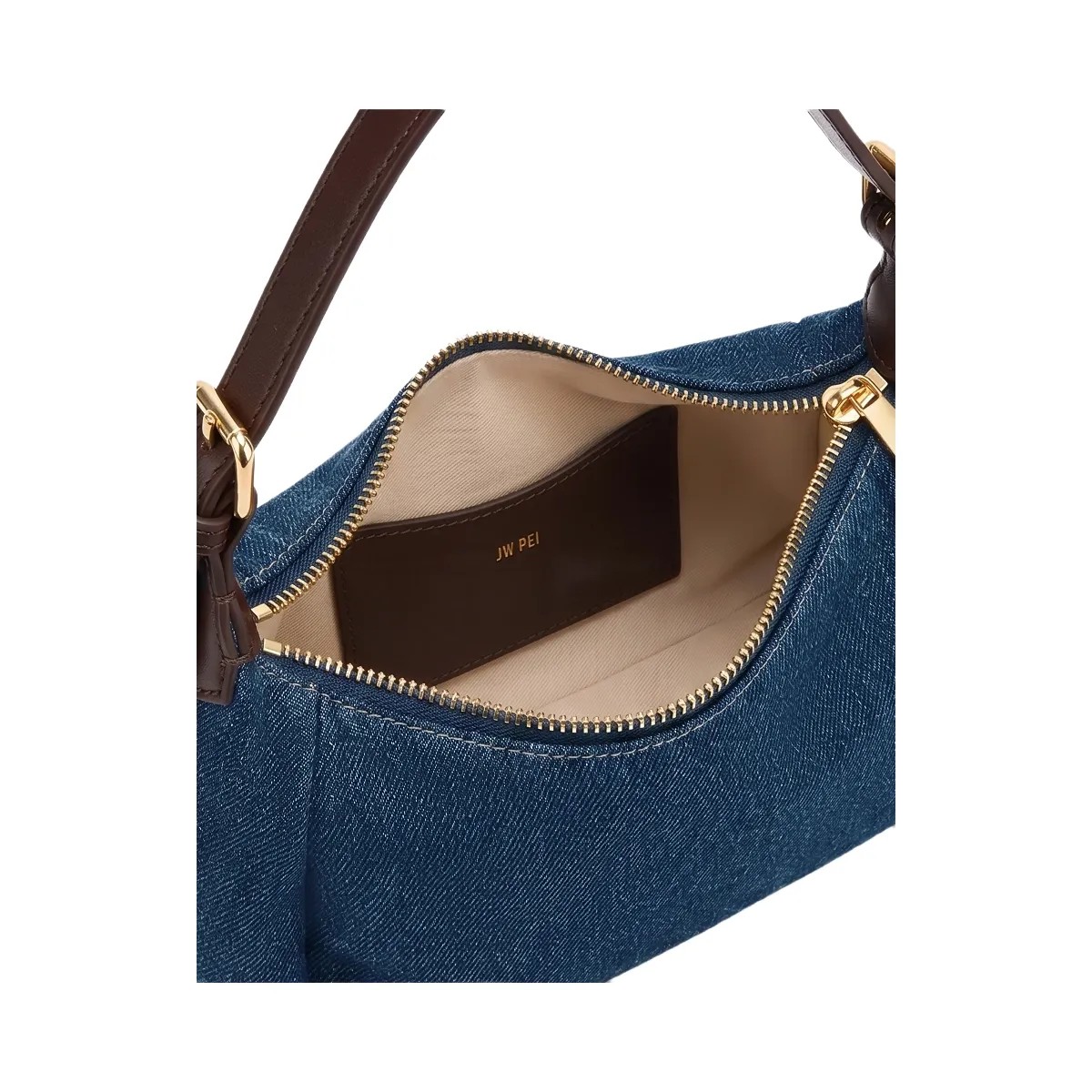 JW PEI Velora Denim Shoulder Bag Blue Denim - HypeFly India View 5