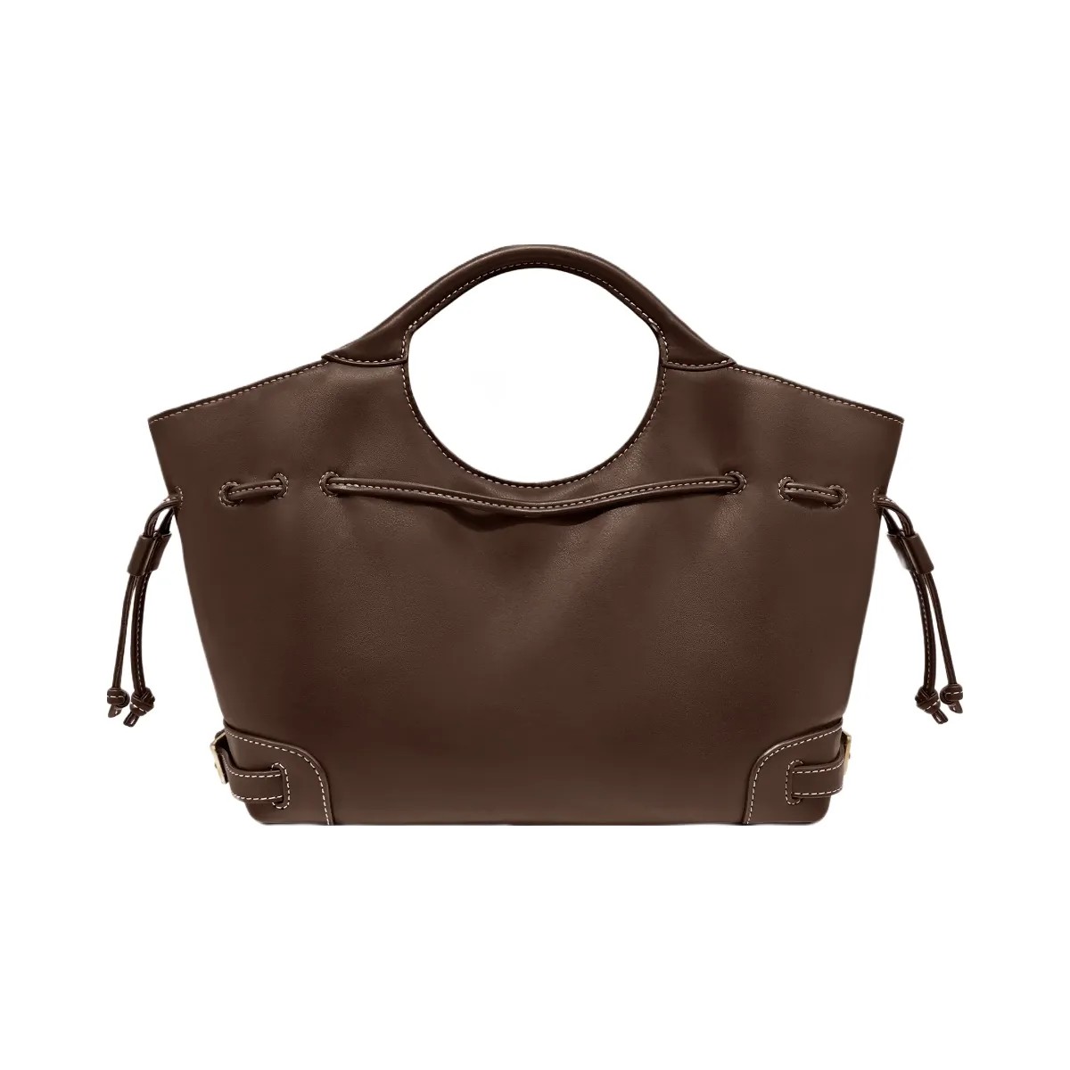 JW PEI Virelle Drawstring Tote Bag Brown - HypeFly India View 4