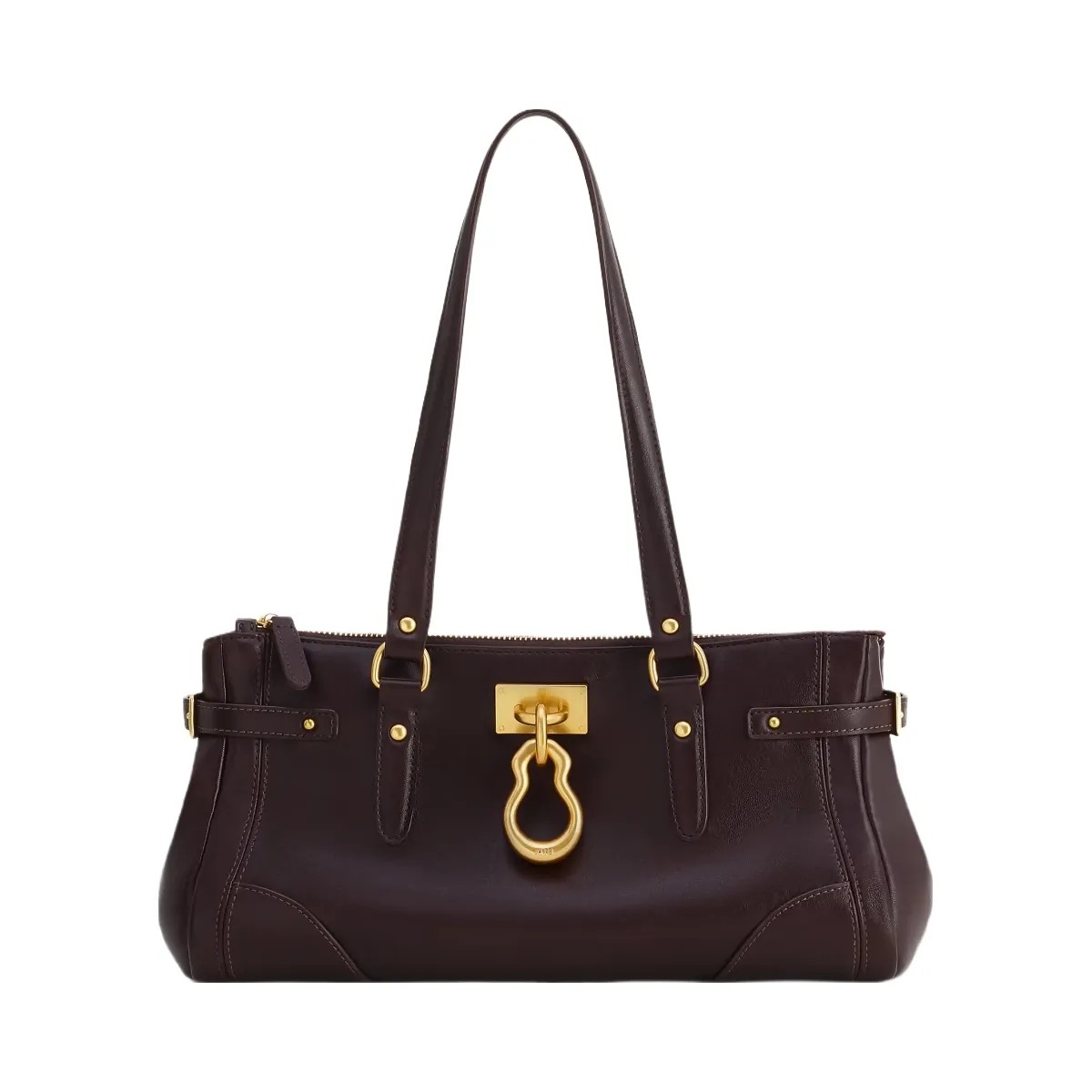 JW PEI Yvette Elongated Tote Bag Dark Brown - HypeFly India View 1