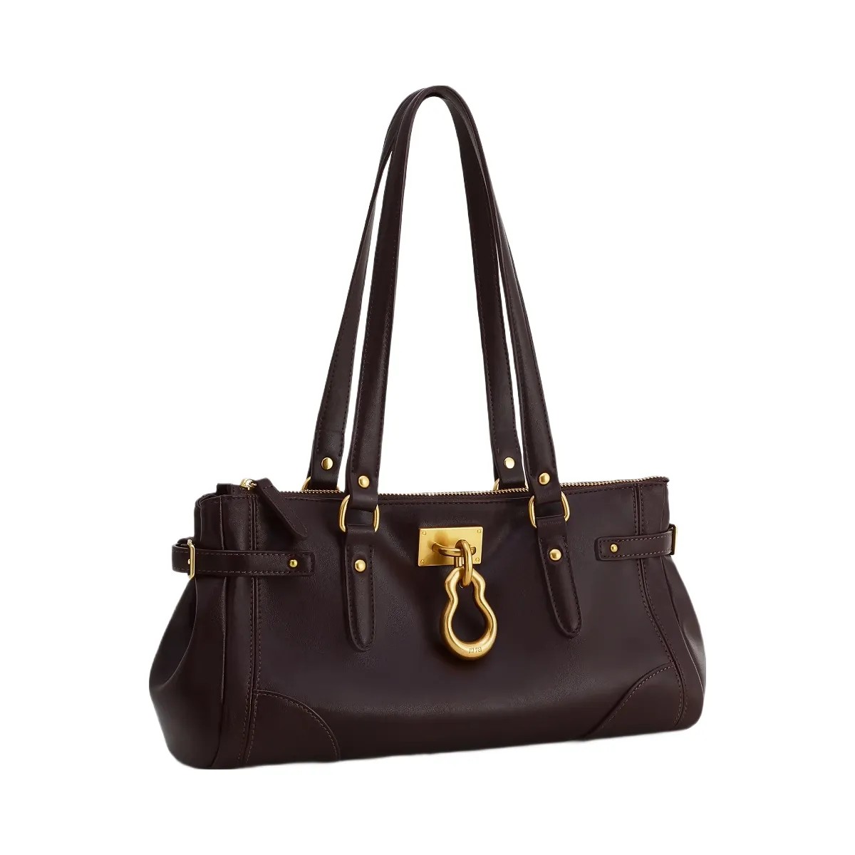 JW PEI Yvette Elongated Tote Bag Dark Brown - HypeFly India View 2