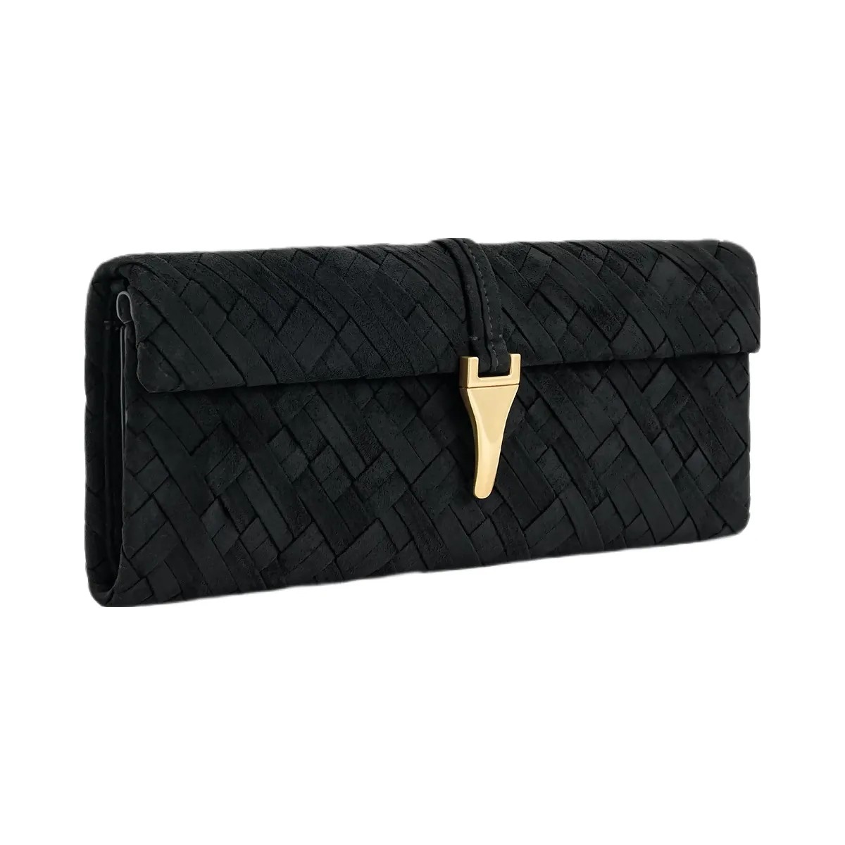 JW PEI Zaria Woven Clutch Black - HypeFly India View 2