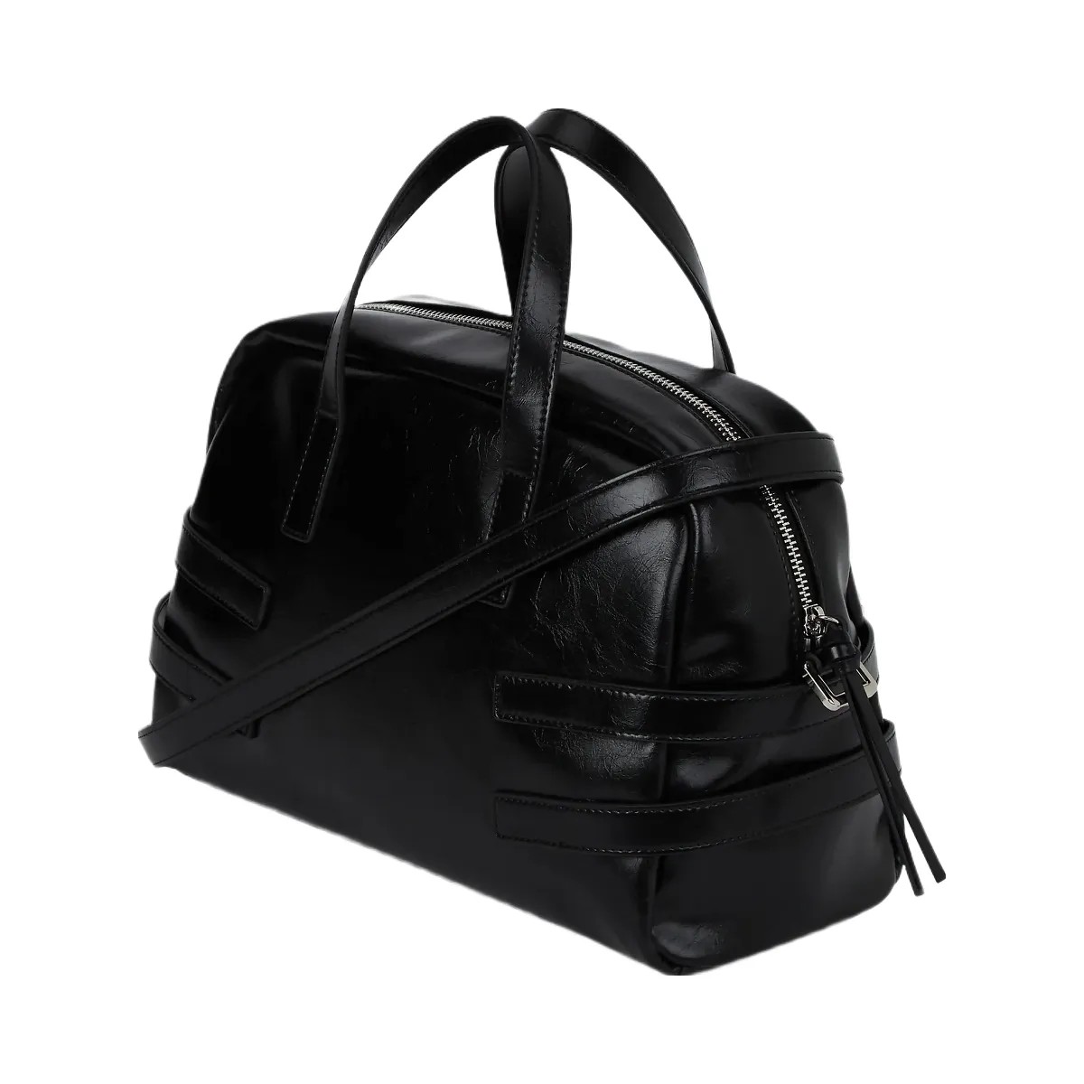 Karl Lagerfeld Buckle Bowling Bag Black - HypeFly India View 4