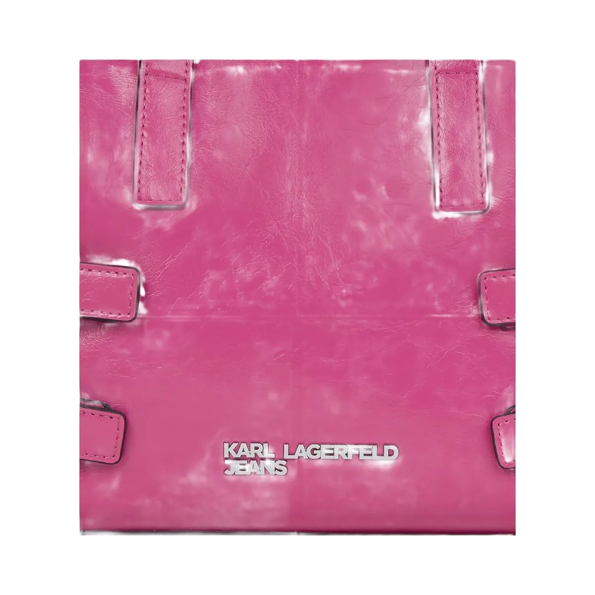 Karl Lagerfeld Buckle Bowling Bag Very Berry - HypeFly India View 3