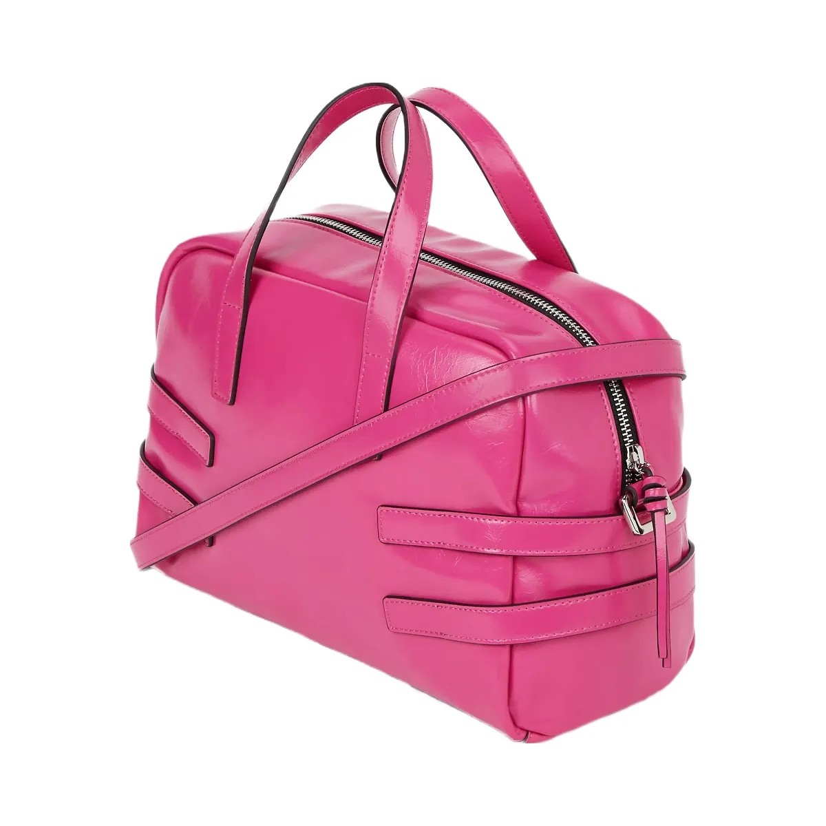 Karl Lagerfeld Buckle Bowling Bag Very Berry - HypeFly India View 4