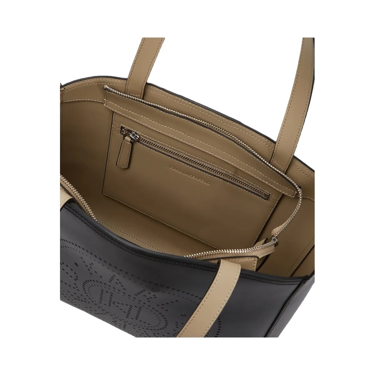 Karl Lagerfeld Circle Medium Tote Bag Black - HypeFly India View 5