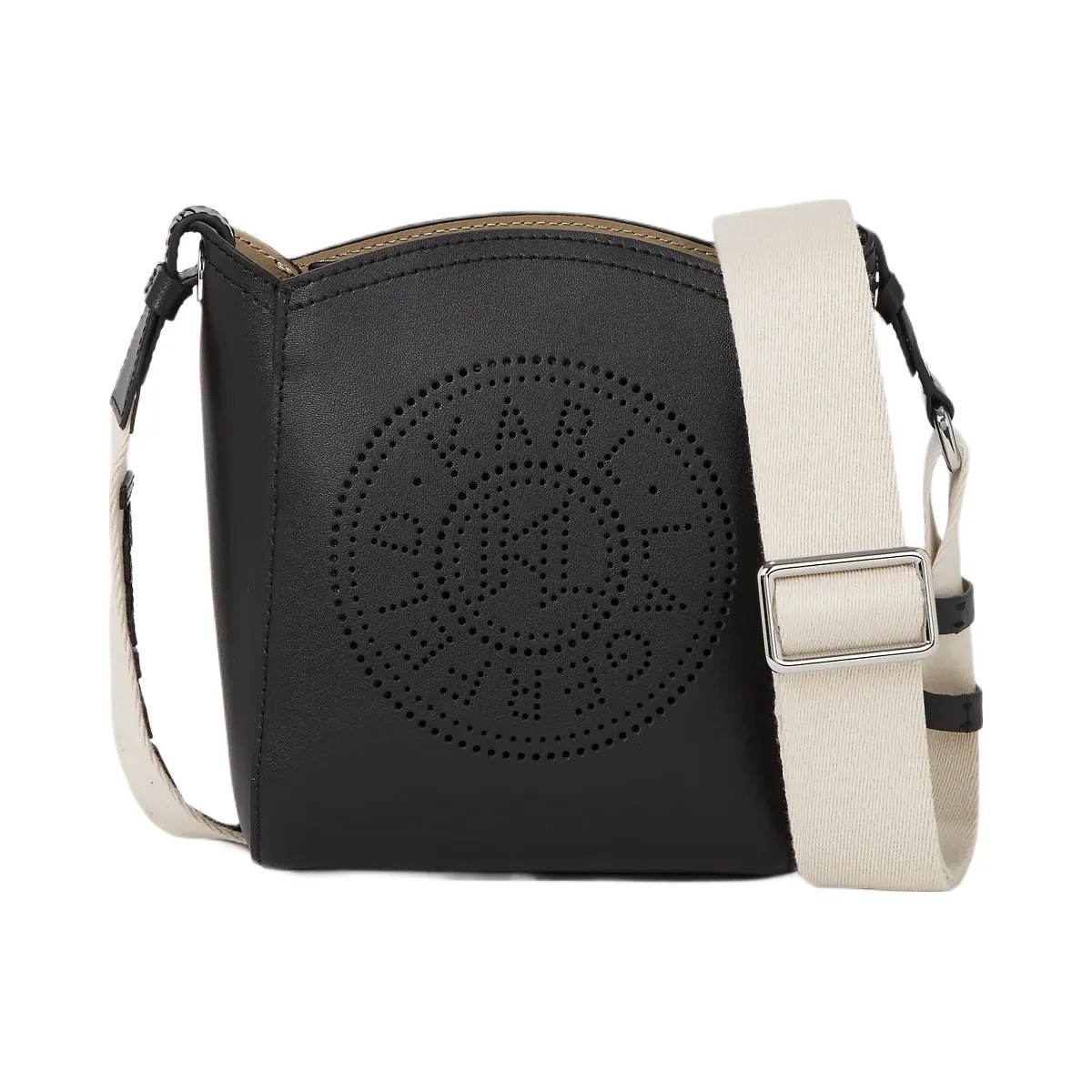 Karl Lagerfeld Circle Small Bucket Bag Black - HypeFly India View 1