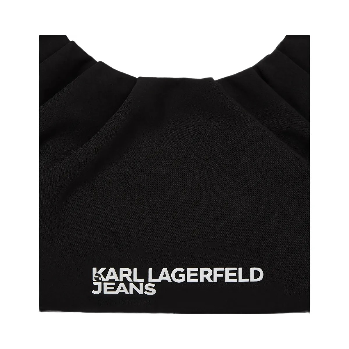 Karl Lagerfeld Gathered Hobo Bag Black - HypeFly India View 3