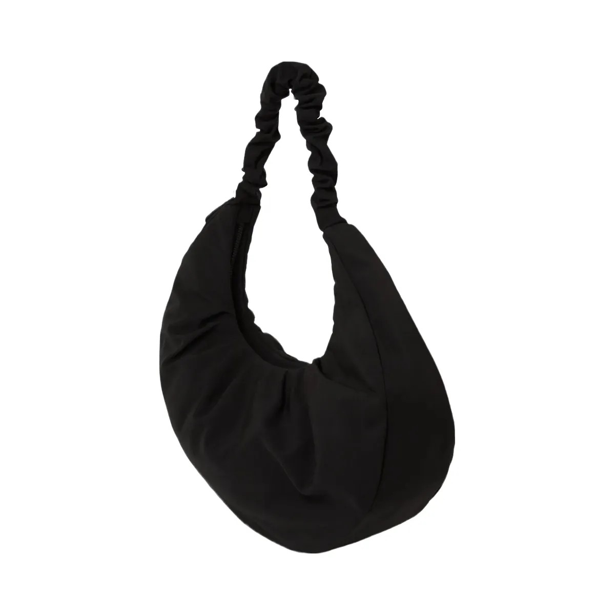 Karl Lagerfeld Gathered Large Hobo Bag Black - HypeFly India View 4