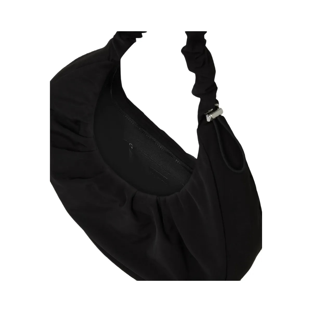 Karl Lagerfeld Gathered Large Hobo Bag Black - HypeFly India View 5