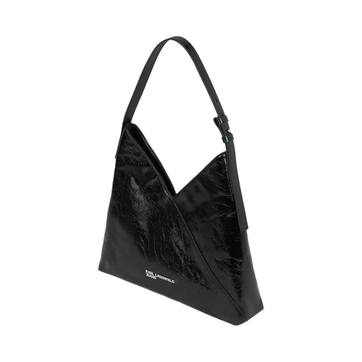 Karl Lagerfeld Geo High-Shine Tote Bag Black - HypeFly India View 4