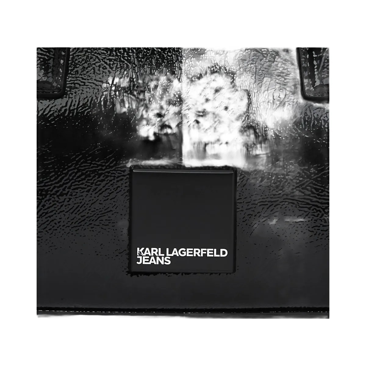 Karl Lagerfeld Glossy Bowling Bag Black - HypeFly India View 3