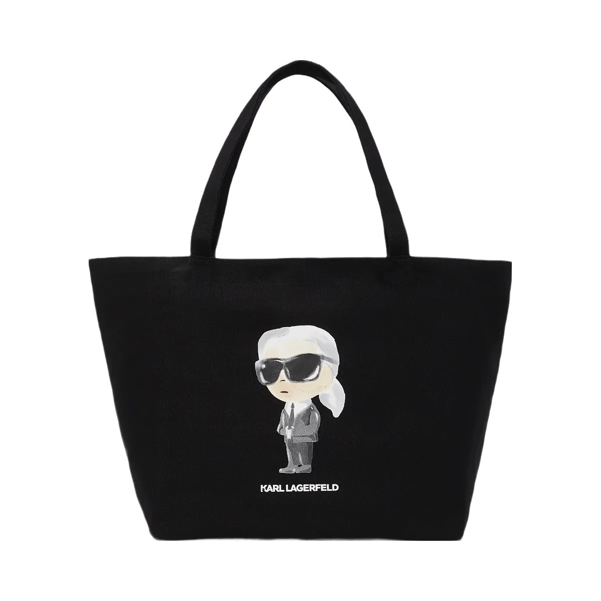 Karl Lagerfeld Ikon Aquarelle Shopper Black - HypeFly India View 1