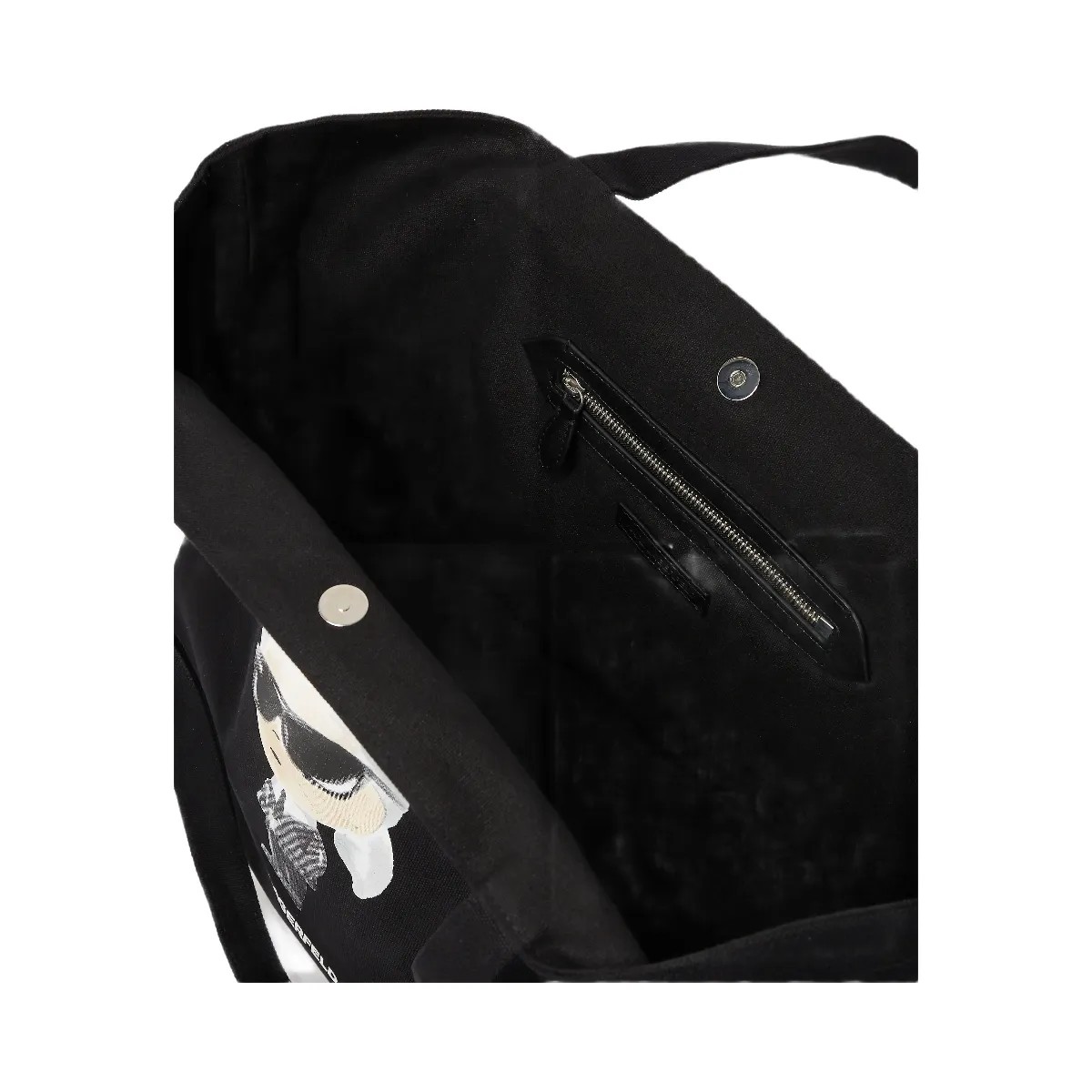 Karl Lagerfeld Ikon Aquarelle Shopper Black - HypeFly India View 5