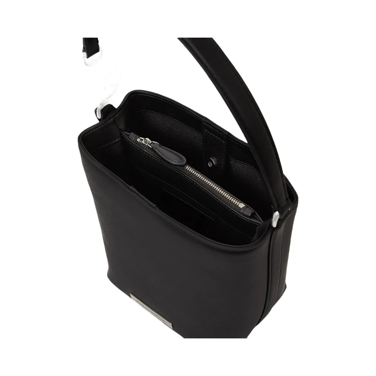 Karl Lagerfeld Ikon Smooth Bucket Bag Black - HypeFly India View 5