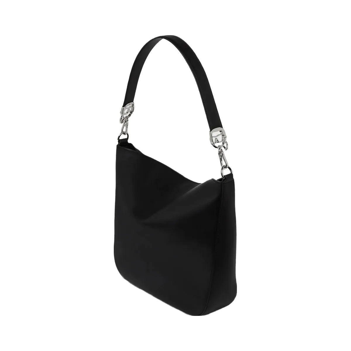 Karl Lagerfeld Ikon Smooth Hobo Bag Black - HypeFly India View 4