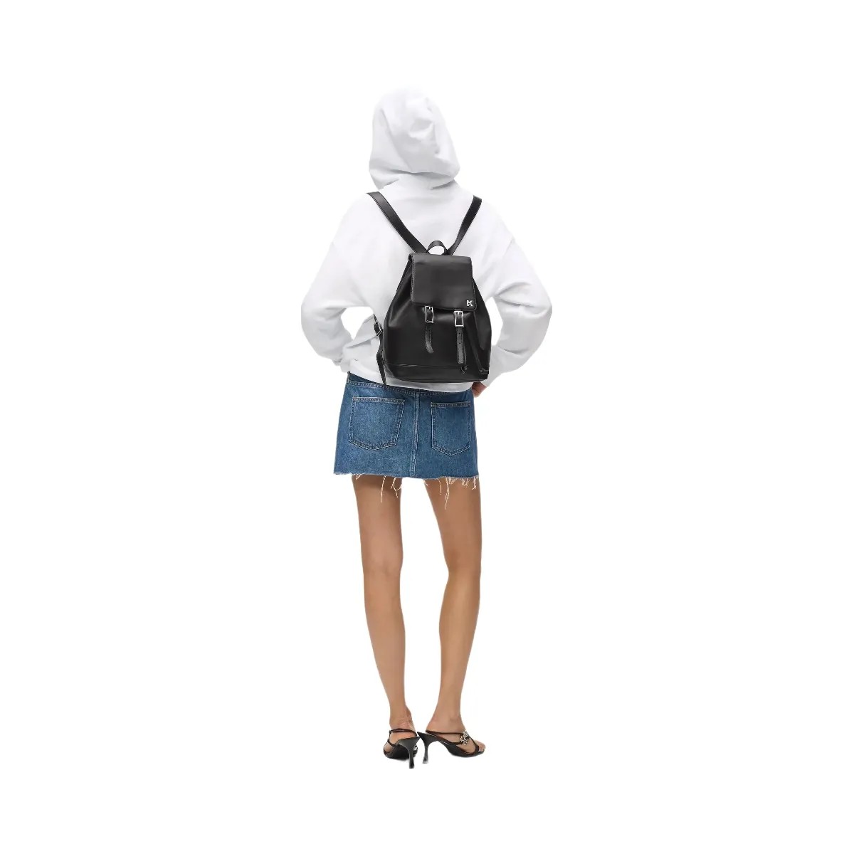 Karl Lagerfeld K-Logo Small Backpack Black - HypeFly India View 2