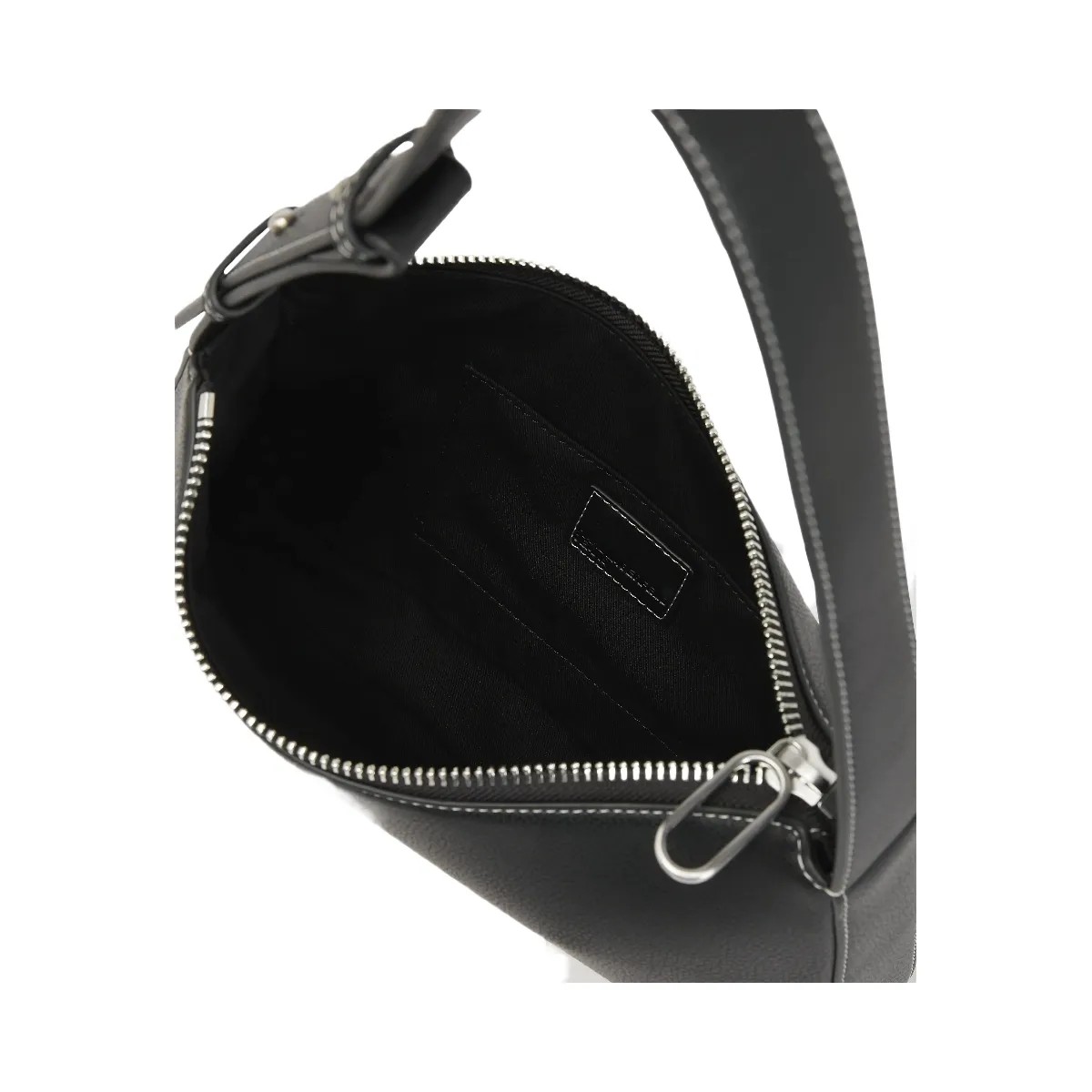 Karl Lagerfeld Metal Logo Shoulder Bag Black - HypeFly India View 5