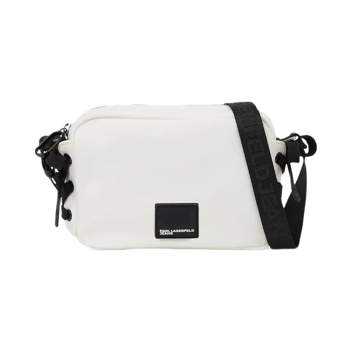 Karl Lagerfeld Nylon Lace-Up Camera Bag White - HypeFly India View 1