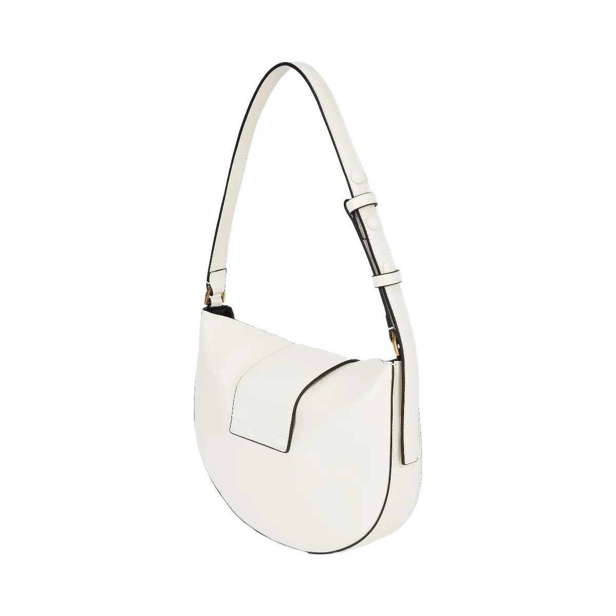 Karl Lagerfeld Signature Moon Bag Off White - HypeFly India View 4