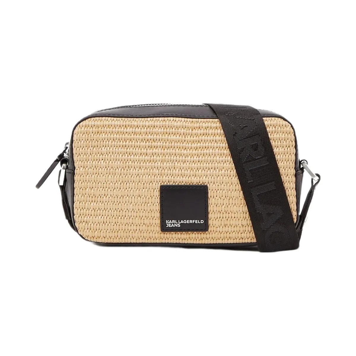 Karl Lagerfeld Woven Camera Bag Natural - HypeFly India View 1
