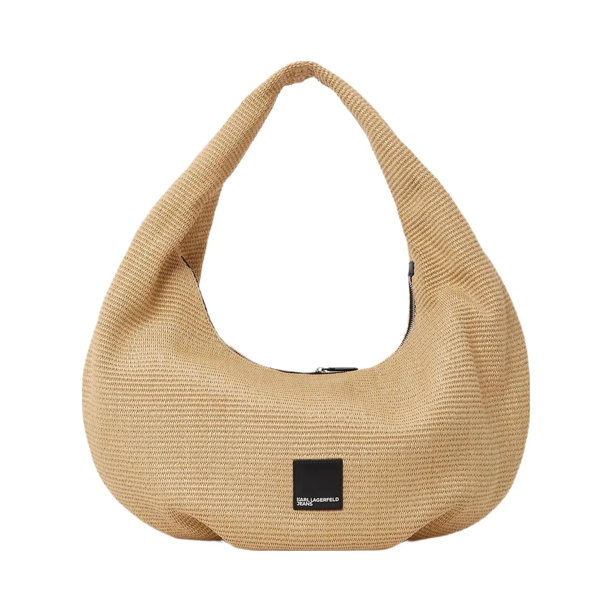 Karl Lagerfeld Woven Large Hobo Bag Natural - HypeFly India View 1