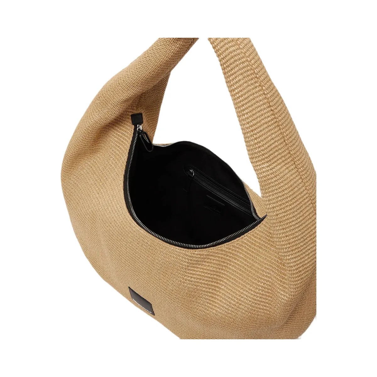 Karl Lagerfeld Woven Large Hobo Bag Natural - HypeFly India View 5