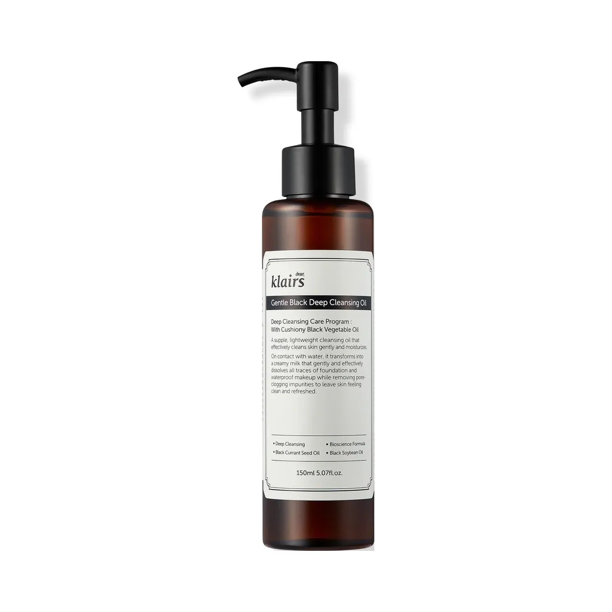 Klairs Gentle Black Deep Cleansing Oil - HypeFly India View 1