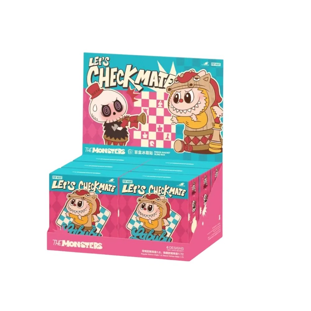 Pop Mart Labubu The Monsters Let's Checkmate Series Fridge Magnet Sealed Case (6 Blind Box) - HypeFly India View 1