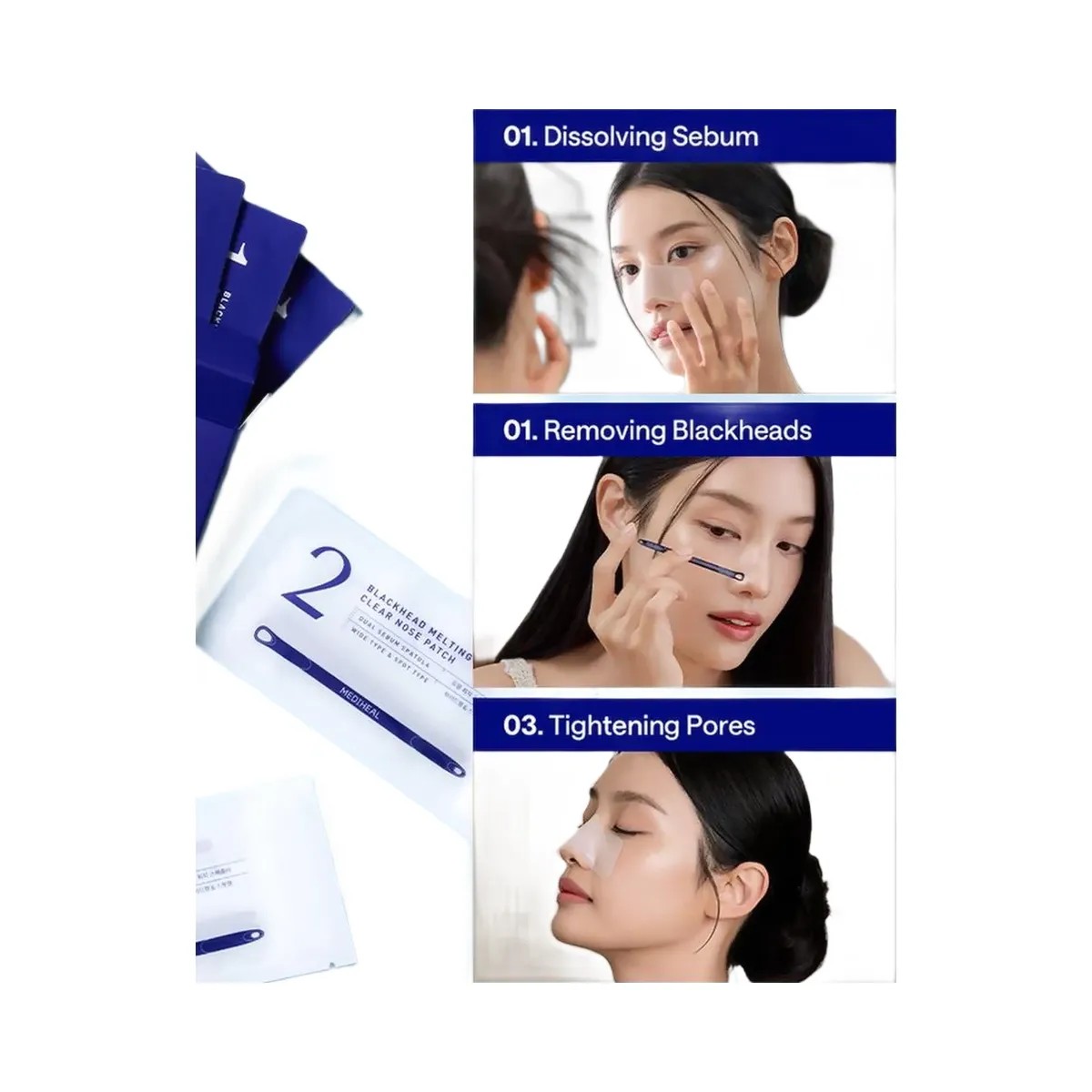 MEDIHEAL Blackhead Melting Clear Nose Patch - HypeFly India View 2
