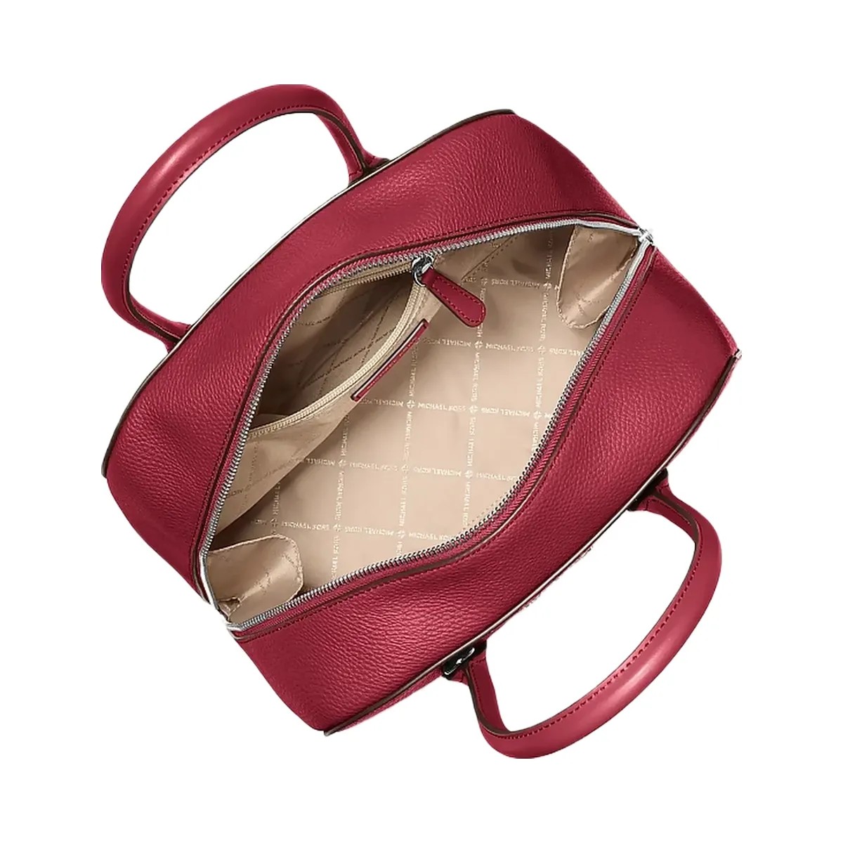 Michael Kors Ashton Medium Satchel Maroon - HypeFly India View 2